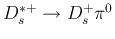 $D^{*+}_s \to D^+_s \pi^0$